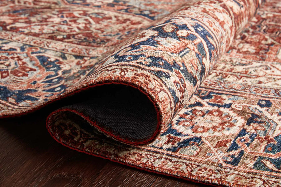 Layla Rug in Red & Navy