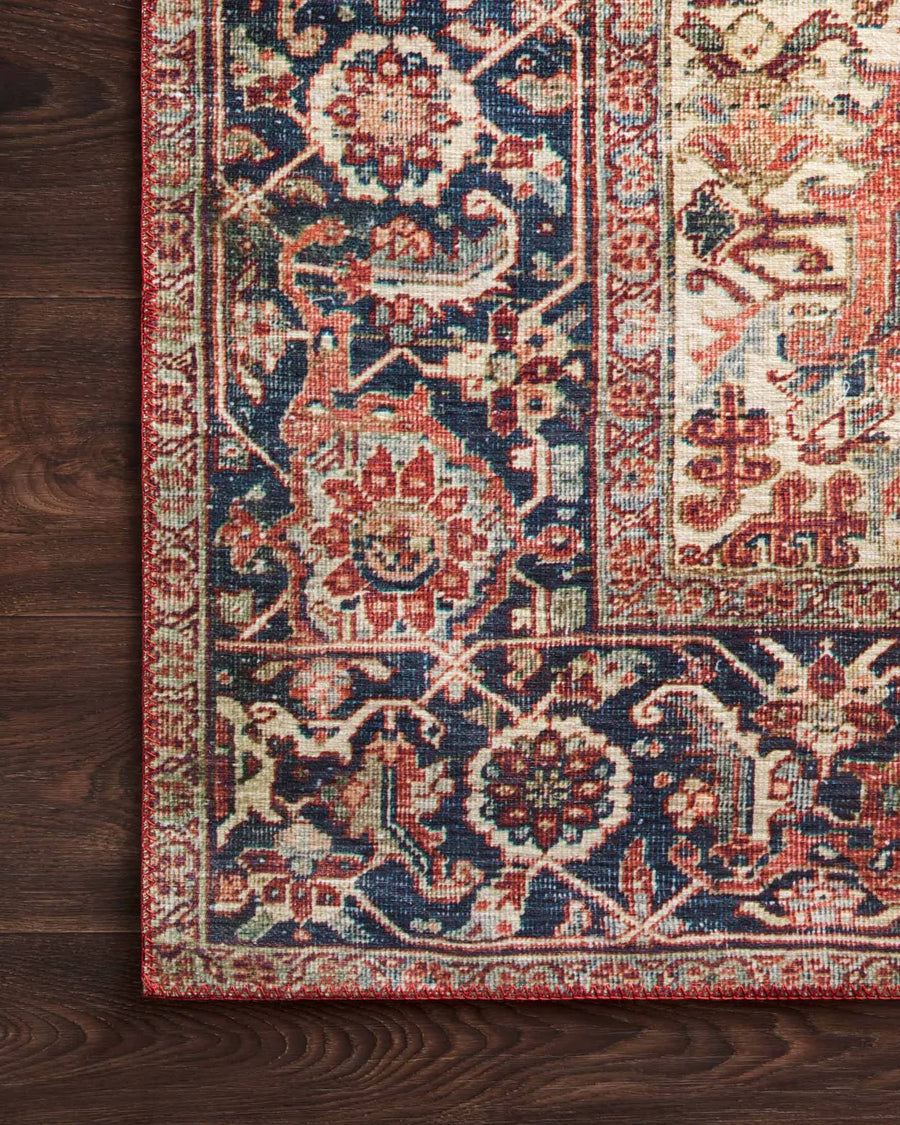 Layla Rug in Red & Navy