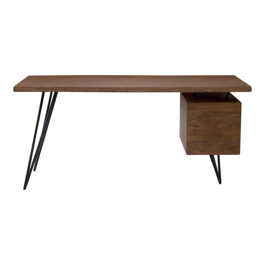 Moe's Home Nailed Desk in Brown (30" x 64" x 24") - LX-1044-03