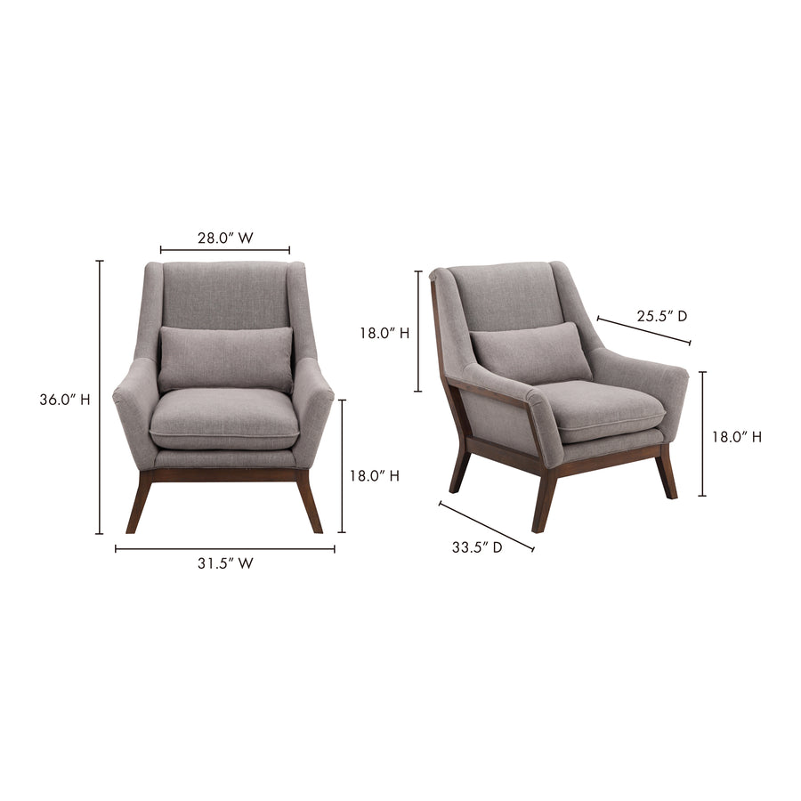 Moe's Home Gia Chair in Grey (36' x 31.5' x 33.5') - ME-1048-25