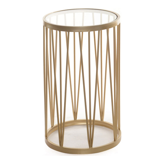 Moe's Home Lali Accent Table in Gold (21" x 14" x 14") - MJ-1055-32