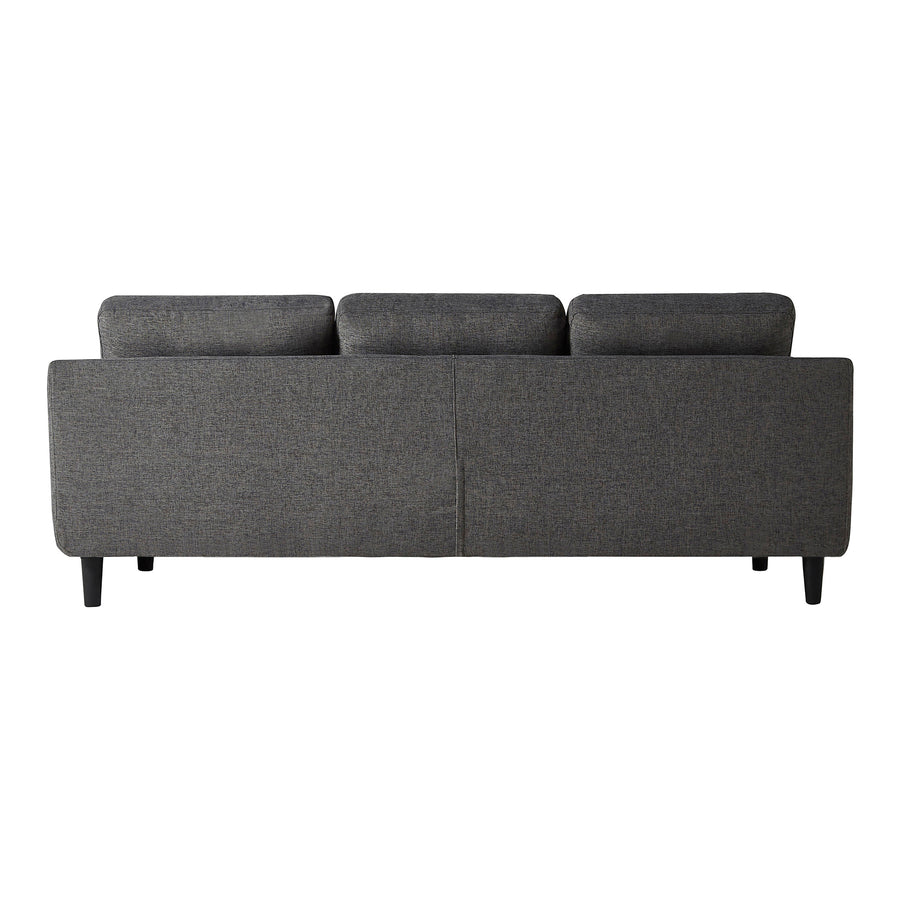 Moe's Home Belagio Sectional in Charcoal Grey (33.5' x 88.5' x 54') - MT-1019-07-L