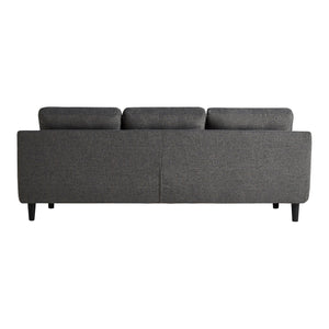 Moe's Home Belagio Sectional in Charcoal Grey (33.5' x 88.5' x 54') - MT-1019-07-R