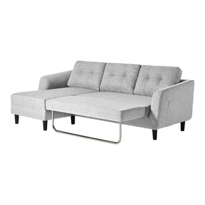 Moe's Home Belagio Sectional in Light Grey (33.5' x 88.5' x 54') - MT-1019-29-L