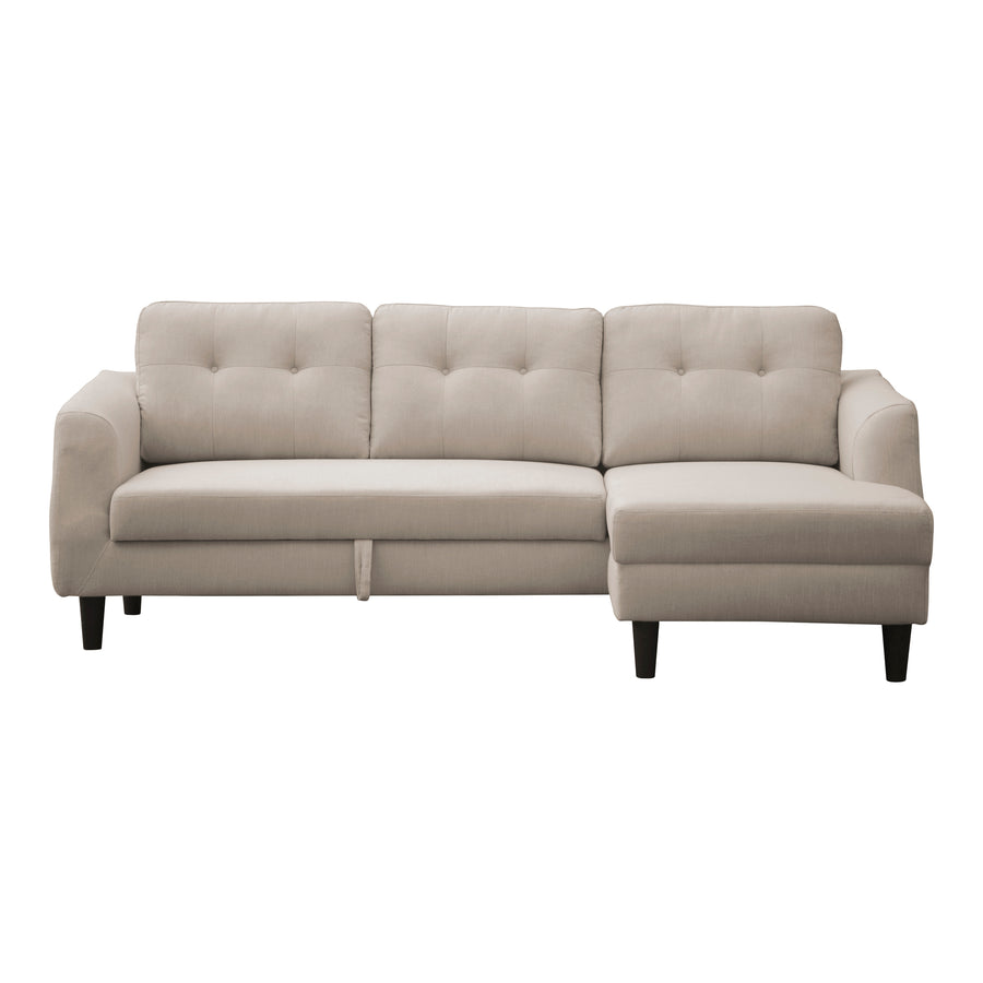 Moe's Home Belagio Sectional in Beige (33.5' x 88.5' x 54') - MT-1019-34-R