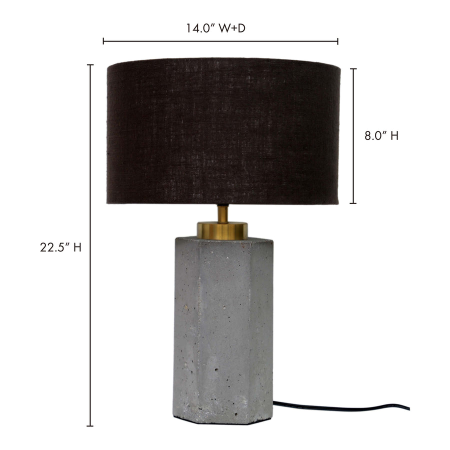 Moe's Home Pantheon Table Lamp in Grey (22.5' x 14' x 14') - OD-1005-29