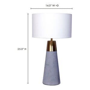 Moe's Home Renny Table Lamp in Grey (25' x 14' x 14') - OD-1015-29