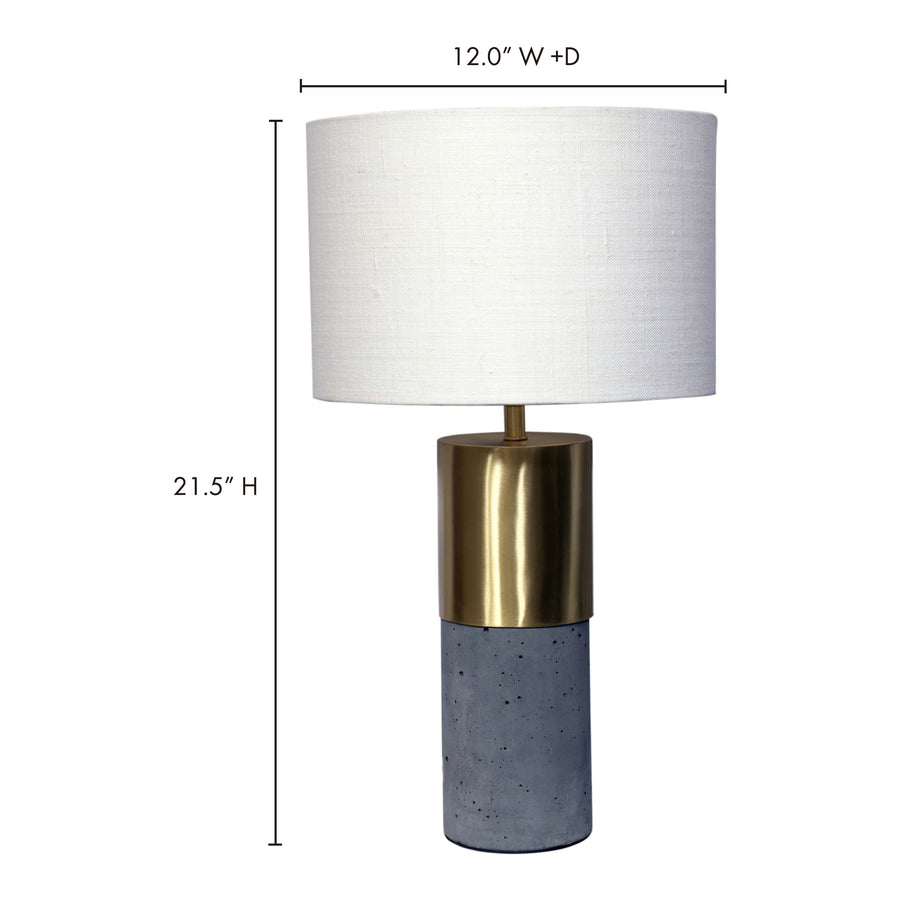 Moe's Home Koko Table Lamp in Grey (21.5' x 12' x 12') - OD-1017-29