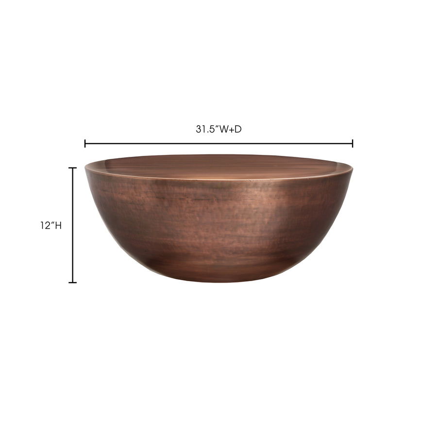 Moe's Home Conga Coffee Table in Copper (12.5' x 31.5' x 31.5') - OT-1002-42