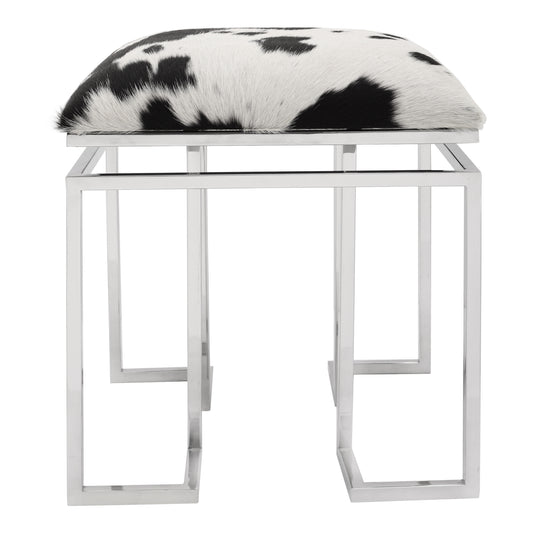 Moe's Home Appa Stool in Silver (18" x 16" x 16") - OT-1004-30