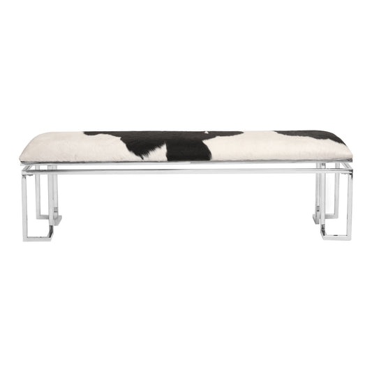 Moe's Home Appa Bench in Silver (18.5" x 60" x 16") - OT-1006-30