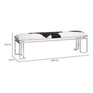 Moe's Home Appa Bench in Silver (18.5' x 60' x 16') - OT-1006-30