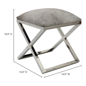 Moe's Home Rossi Stool in Grey (18' x 16' x 16') - OT-1010-15