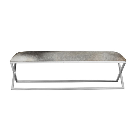 Moe's Home Rossi Bench in Grey (18.5" x 60" x 16") - OT-1011-15