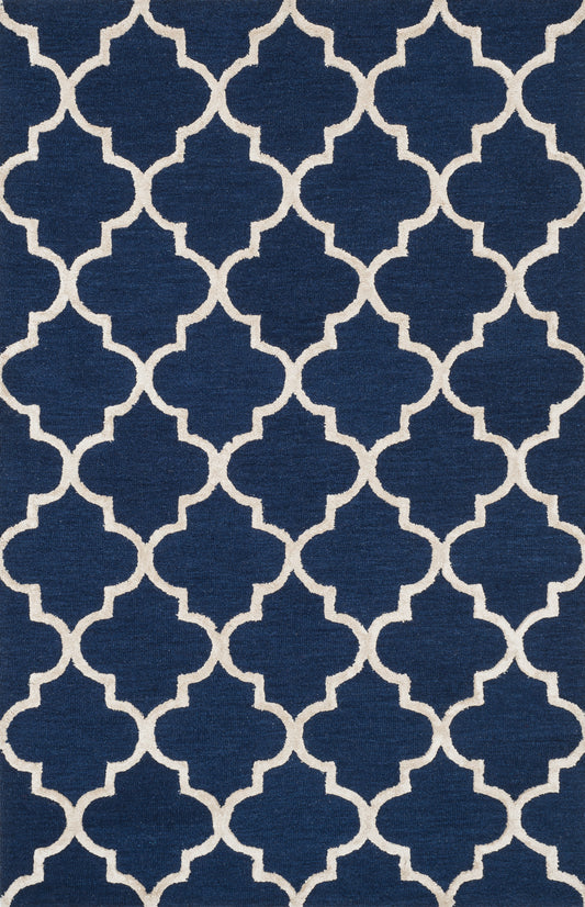 Panache Rug in Navy & Silver