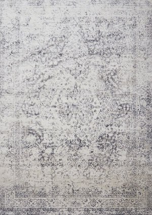 Patina Rug in Silver & Light Grey