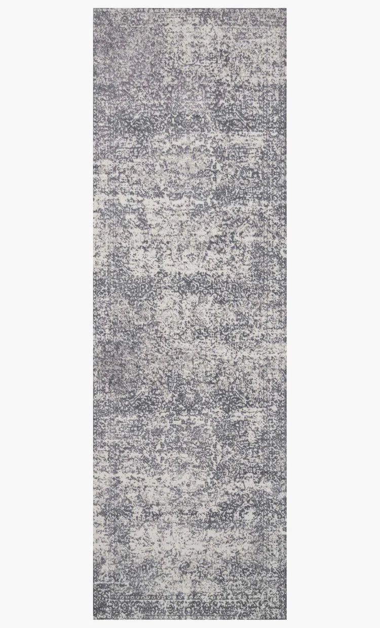 Patina Rug in Silver & Light Grey