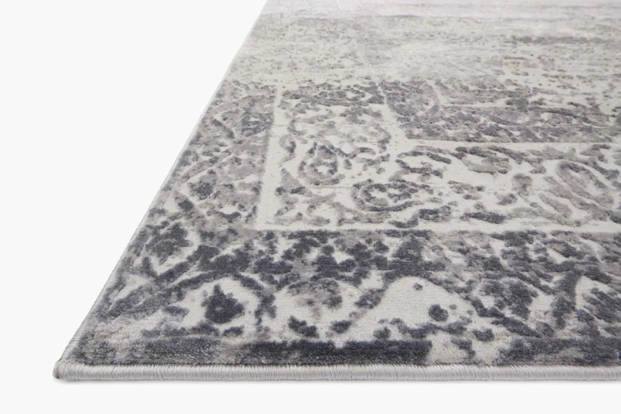 Patina Rug in Silver & Light Grey