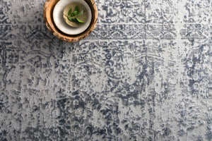 Patina Rug in Silver & Light Grey