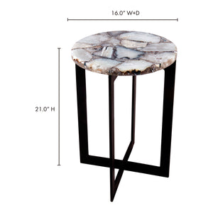 Moe's Home Blanca Accent Table in White (21' x 16' x 16') - PJ-1012-18
