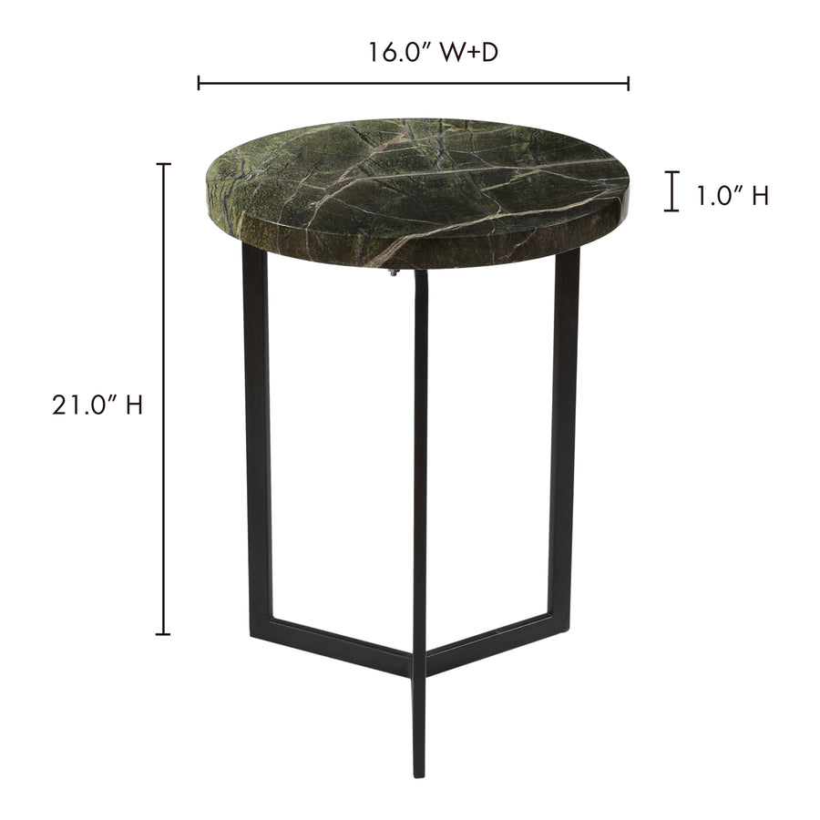 Moe's Home Draven Accent Table in Green (21' x 16' x 16') - PJ-1020-16