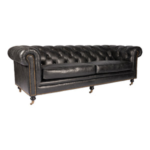 Moe's Home Birmingham Sofa in Onyx Black (29' x 87' x 36') - PK-1007-02