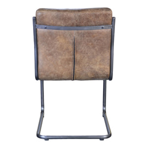 Moe's Home Ansel Dining Chair in Grazed Brown (35' x 21' x 26') - PK-1043-03