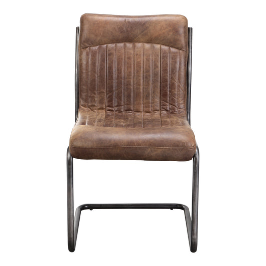 Moe's Home Ansel Dining Chair in Grazed Brown (35" x 21" x 26") - PK-1043-03
