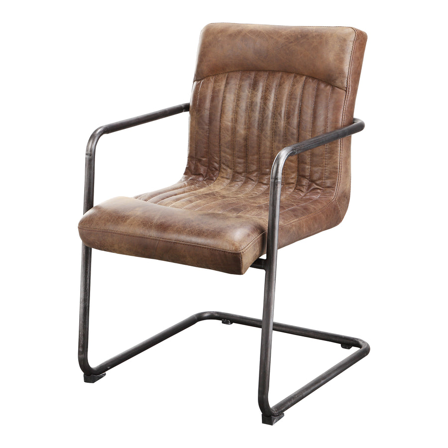 Moe's Home Ansel Dining Chair in Grazed Brown (33' x 21.75' x 24') - PK-1052-03