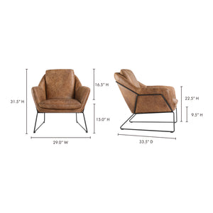 Moe's Home Greer Chair in Cappuccino Brown (31.5' x 29' x 33.5') - PK-1056-14