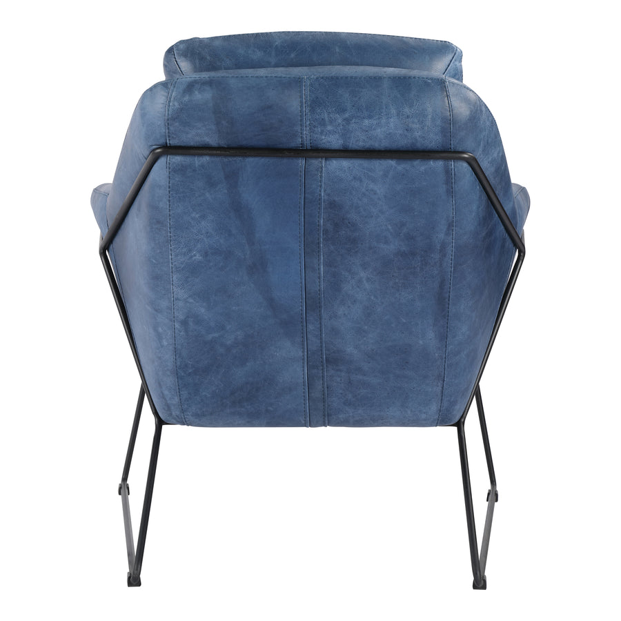 Moe's Home Greer Chair in Dark Blue (31.5' x 29' x 33.5') - PK-1056-19