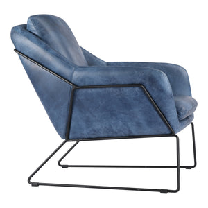 Moe's Home Greer Chair in Dark Blue (31.5' x 29' x 33.5') - PK-1056-19