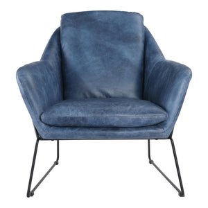 Moe's Home Greer Chair in Dark Blue (31.5' x 29' x 33.5') - PK-1056-19