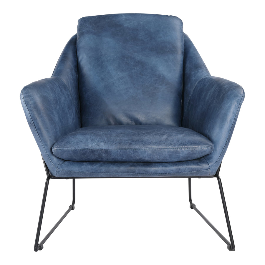 Moe's Home Greer Chair in Dark Blue (31.5' x 29' x 33.5') - PK-1056-19