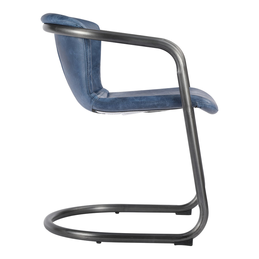 Moe's Home Freeman Dining Chair in Kaiso Blue (30' x 21' x 24') - PK-1059-19