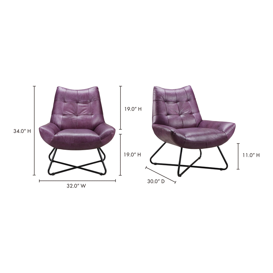 Moe's Home Graduate Chair in Orchid Purple (35' x 30' x 30.25') - PK-1063-10