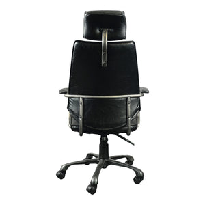 Moe's Home Executive Office Chair in Onyx Black (45' x 25.5' x 26') - PK-1081-02