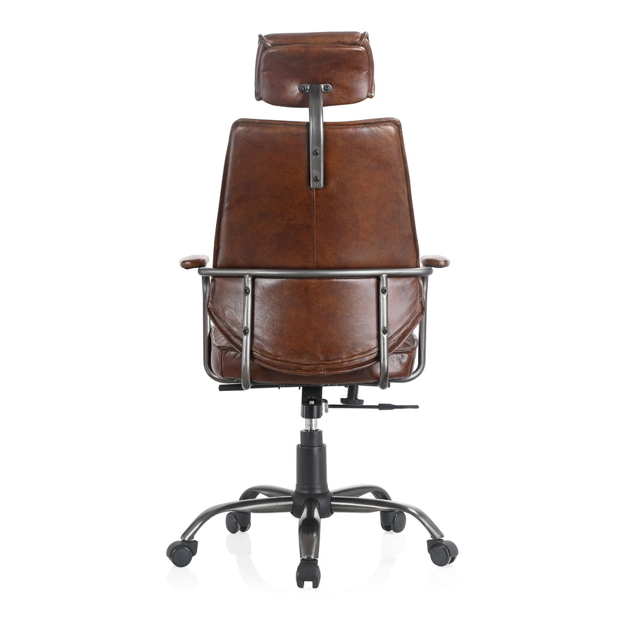 Moe's Home Executive Office Chair in Cappuccino Brown (45' x 25.5' x 26') - PK-1081-20
