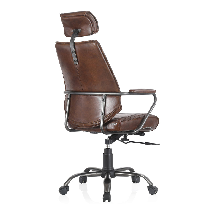 Moe's Home Executive Office Chair in Cappuccino Brown (45' x 25.5' x 26') - PK-1081-20