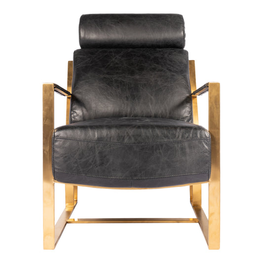 Moe's Home Paradiso Chair in Onyx Black (38.5" x 24.5" x 34.5") - PK-1083-02