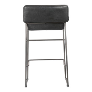 Moe's Home Starlet Counter Stool in Onyx Black (32' x 17' x 20') - PK-1106-02