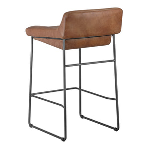 Moe's Home Starlet Counter Stool in Cappuccino Brown (32' x 17' x 20') - PK-1106-14