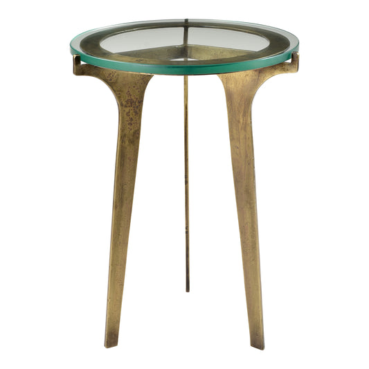 Moe's Home Halvorsen Accent Table in Brass (21" x 17" x 17") - QJ-1009-43