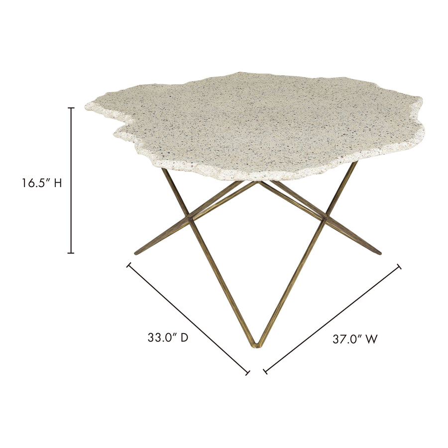 Moe's Home Positano Coffee Table in White (16.5' x 37' x 33') - QJ-1015-18