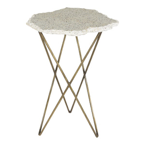 Moe's Home Positano End Table in White (24' x 19.5' x 19.5') - QJ-1016-18