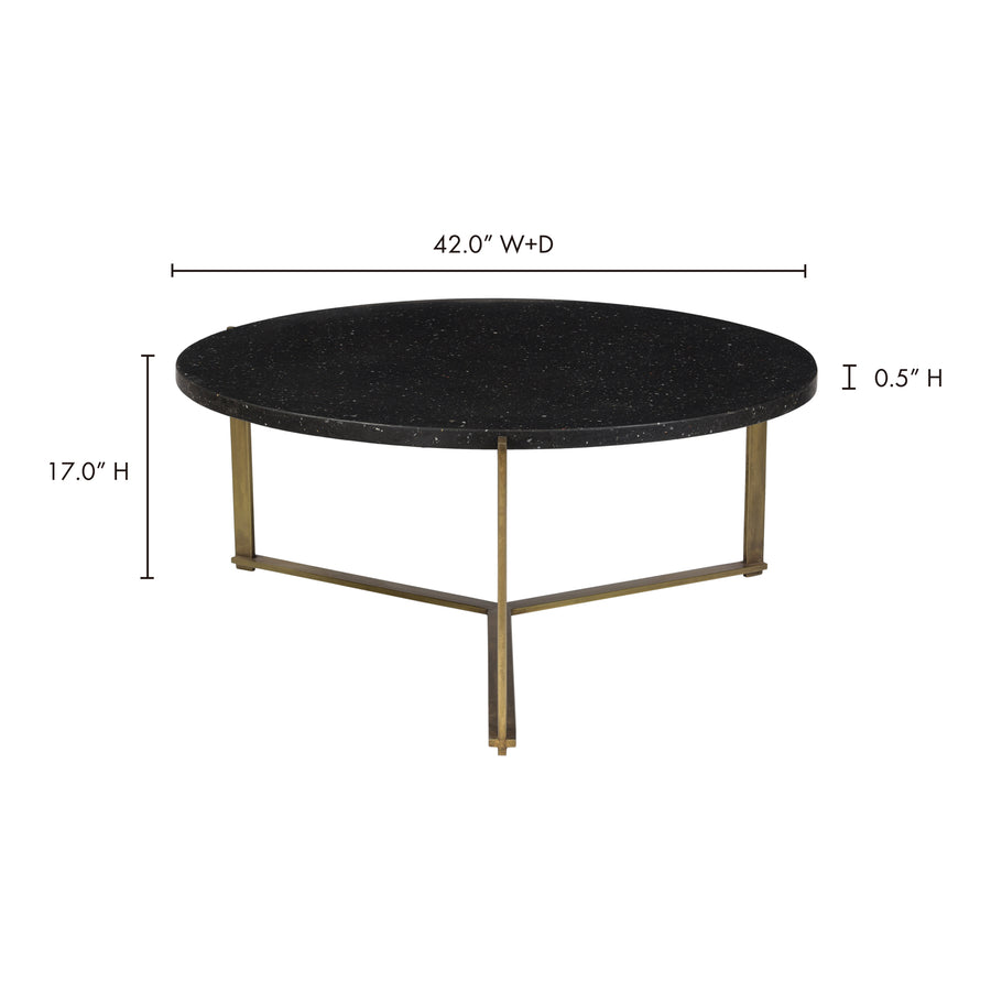 Moe's Home Syd Coffee Table in Black (17' x 42' x 42') - QJ-1020-02