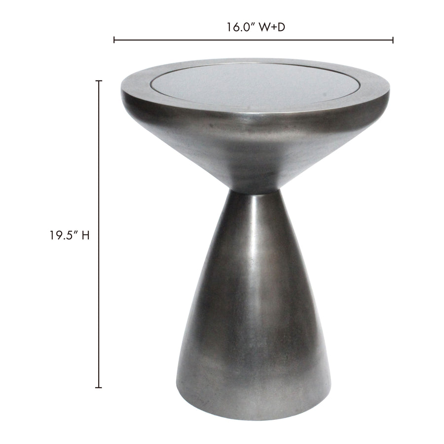 Moe's Home Oracle Accent Table in Graphite Grey (19.5' x 16' x 16') - QK-1023-25