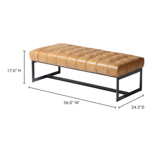 Moe's Home Wyatt Bench in Tan (17' x 54' x 24.5') - QN-1002-40