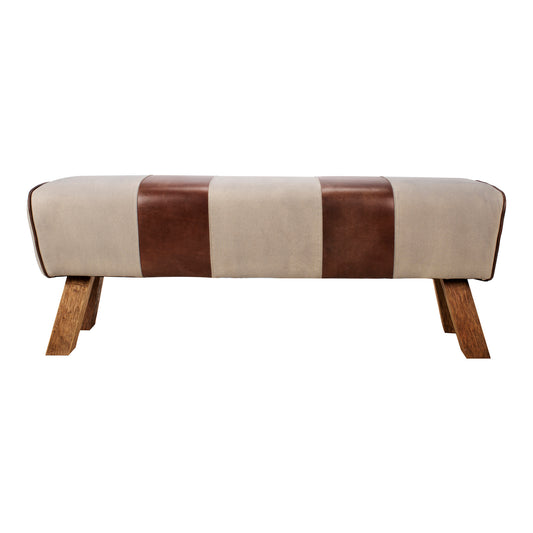 Moe's Home Pommel Bench in Brown (18.5" x 52" x 14.5") - QN-1008-03