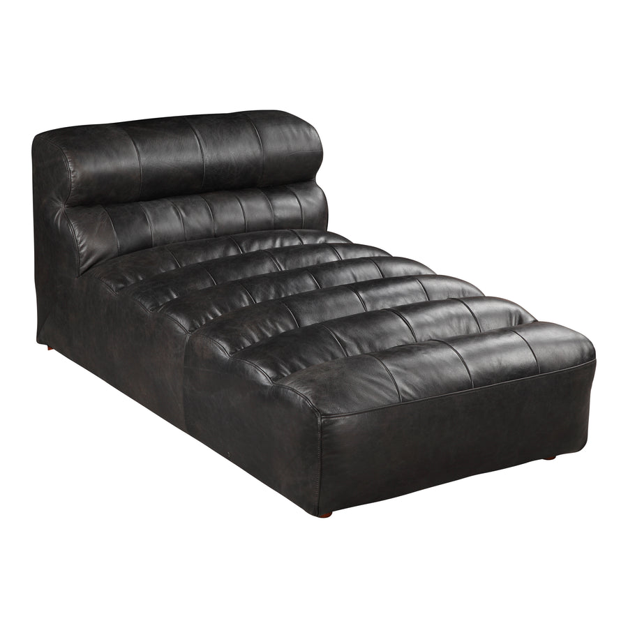 Moe's Home Ramsay Chaise in Antique Black (28' x 36' x 65.5') - QN-1010-01